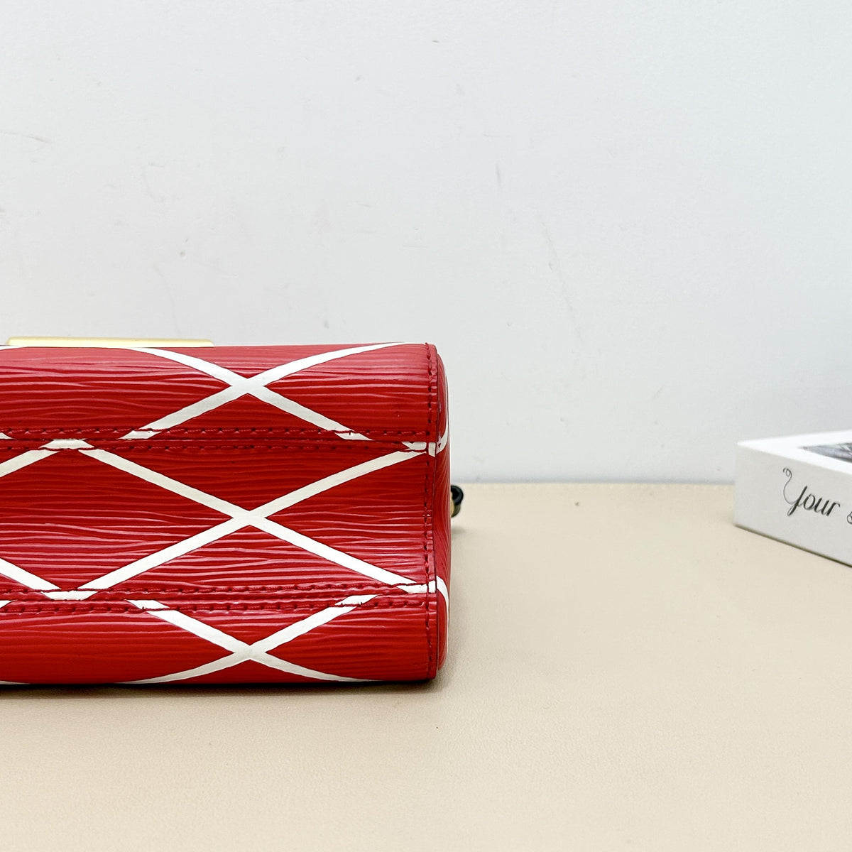 Twist Malletage Red Chain Shoulder Bag