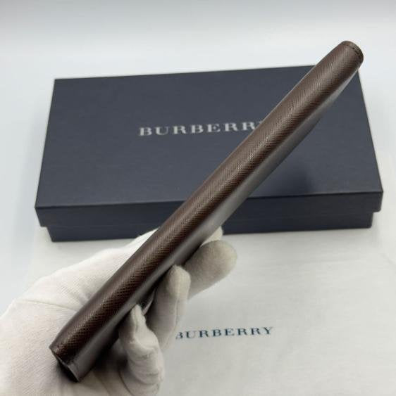 Burberry Taupe Cross Grain Cowhide Leather Long Bifold Wallet