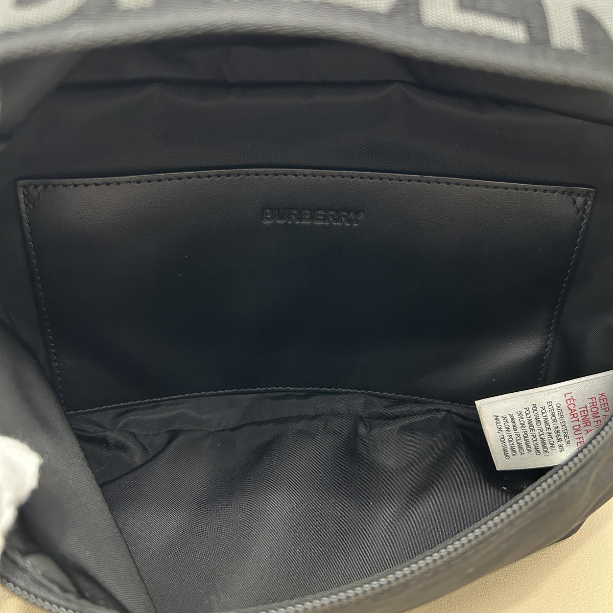 Black Webbing Logo Fanny Pack Crossbody Bag