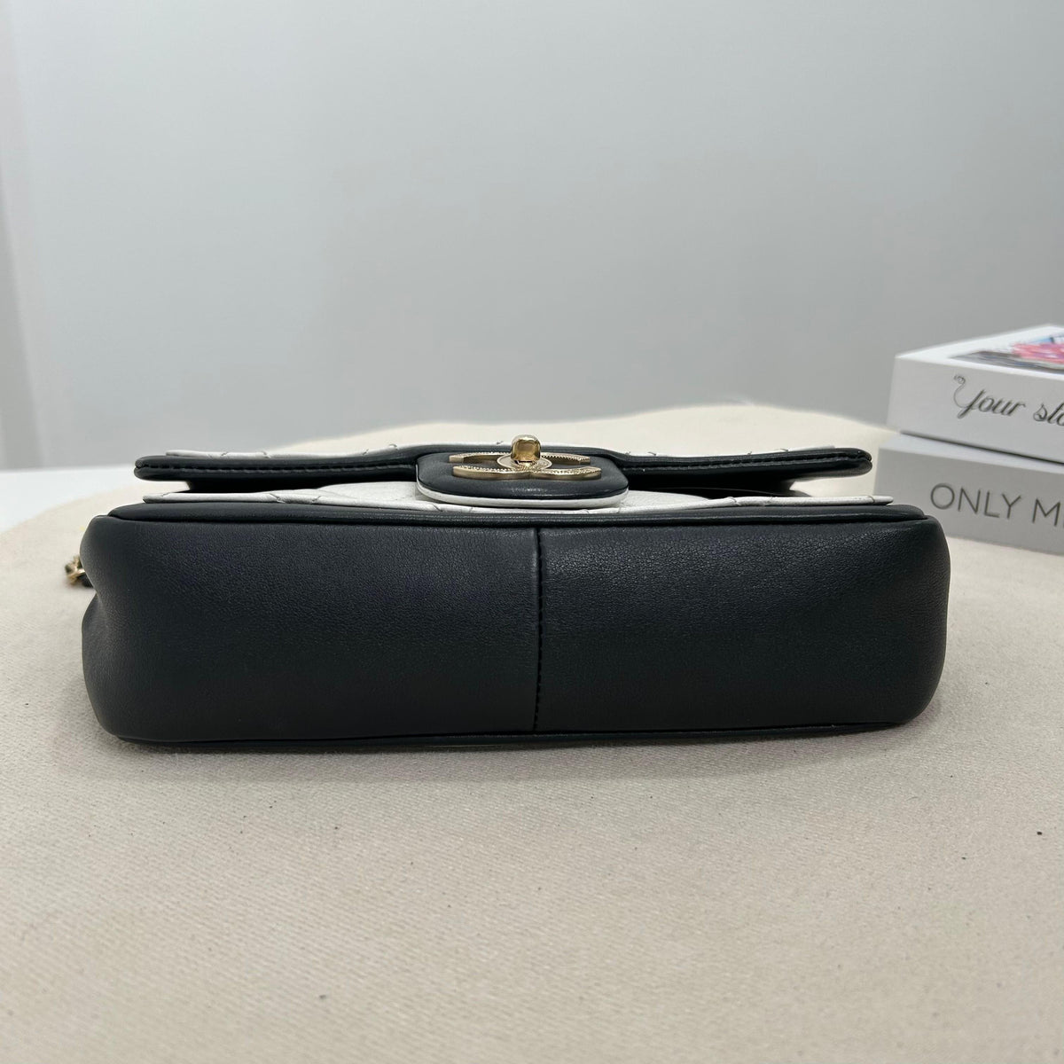 Pre-Owned Chanel CF Panda Flap Bag Black White