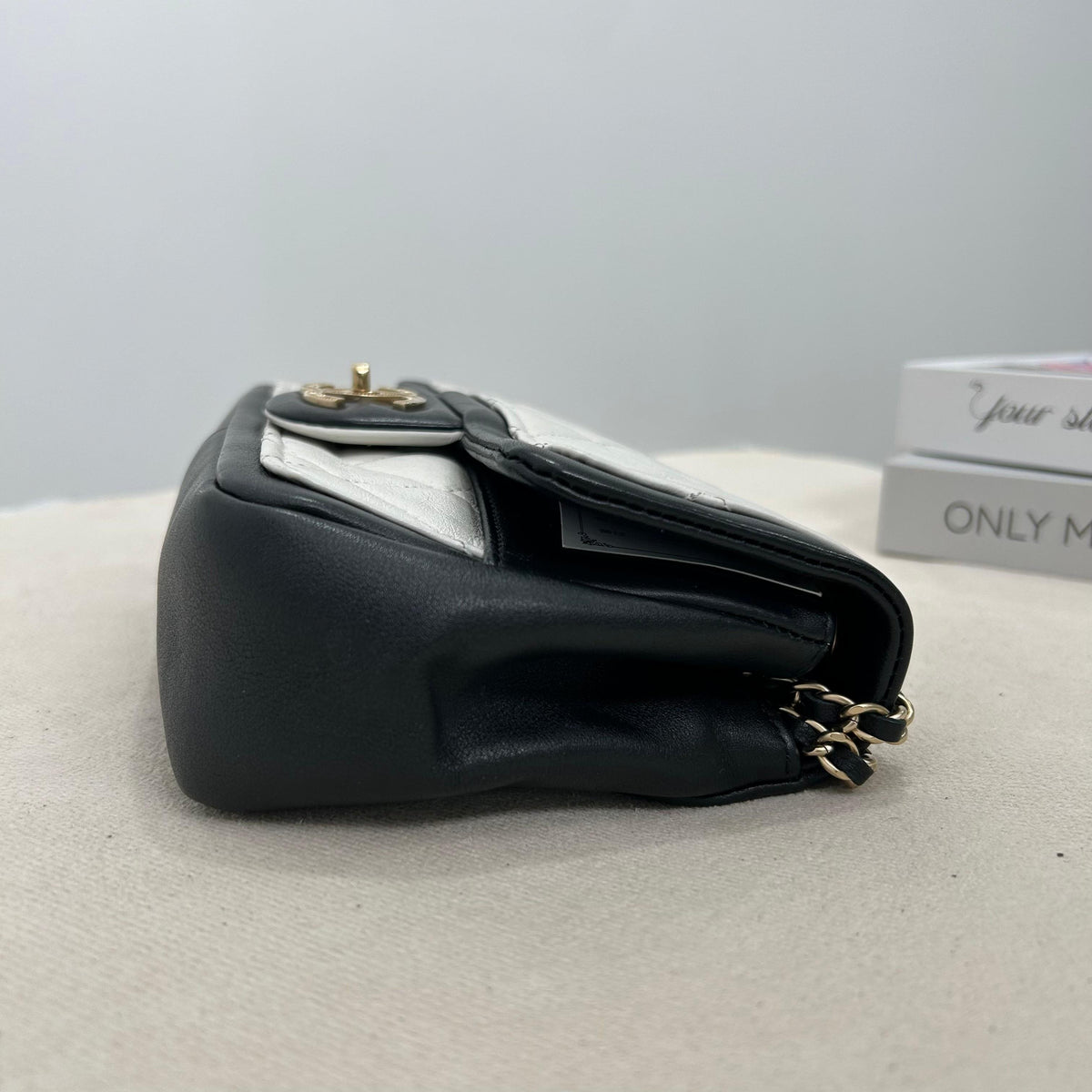 Pre-Owned Chanel CF Panda Flap Bag Black White
