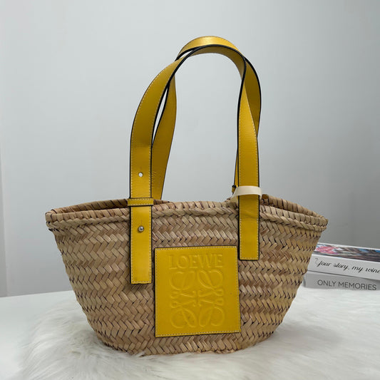 Pre-Owned Loewe Anagram Woven Basket Tote Bag