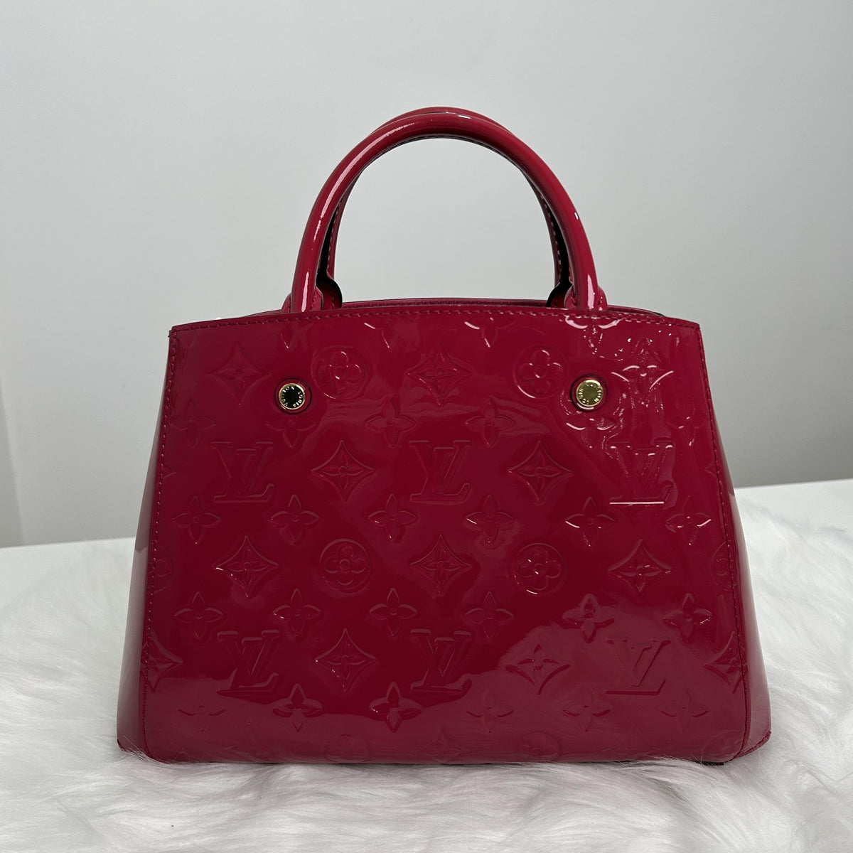 Montaigne BB Monogram Vernis Handbag