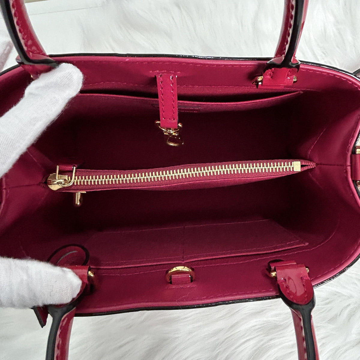 Montaigne BB Monogram Vernis Handbag