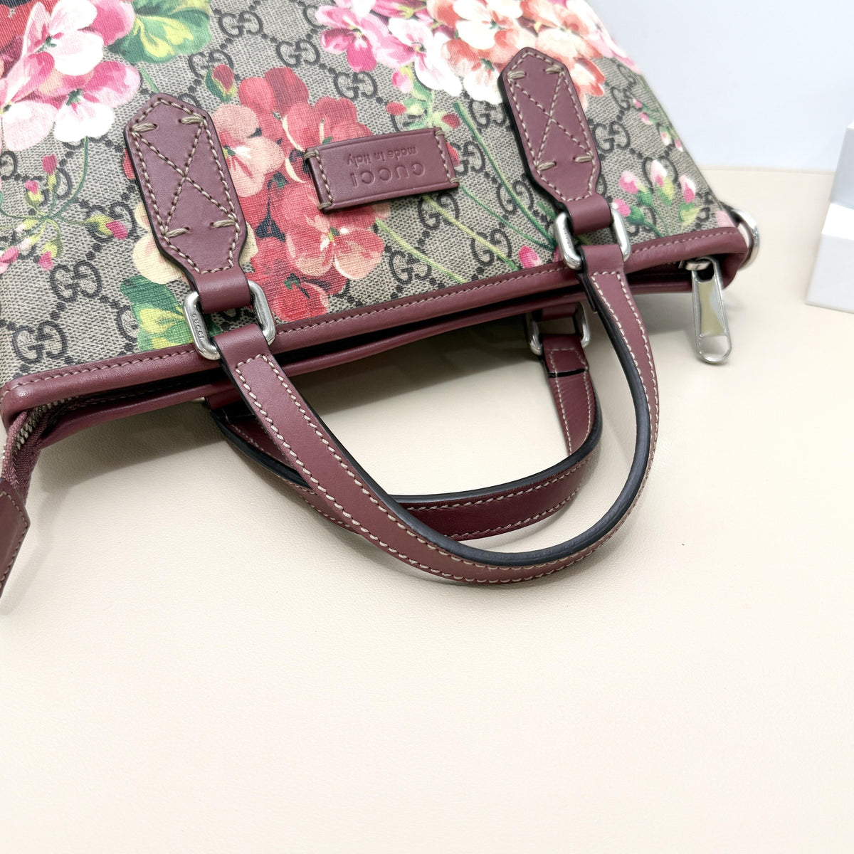 Gucci Blooms Floral Print Top Handle Tote Bag