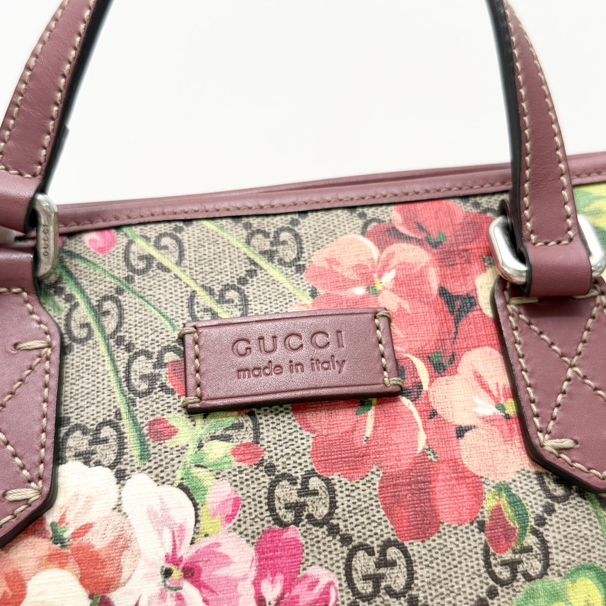 Gucci Blooms Floral Print Top Handle Tote Bag