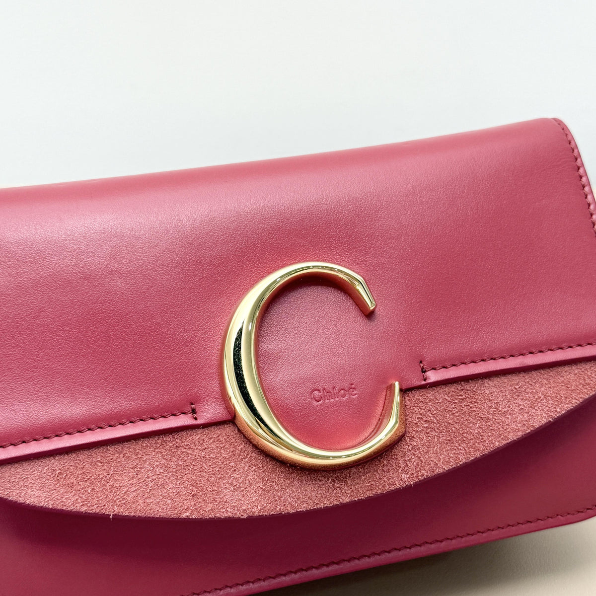 Pre-owned Chloé Leather / Suede Crossbody Bags C Mini Crossbody Bag in Red Leather and Suede