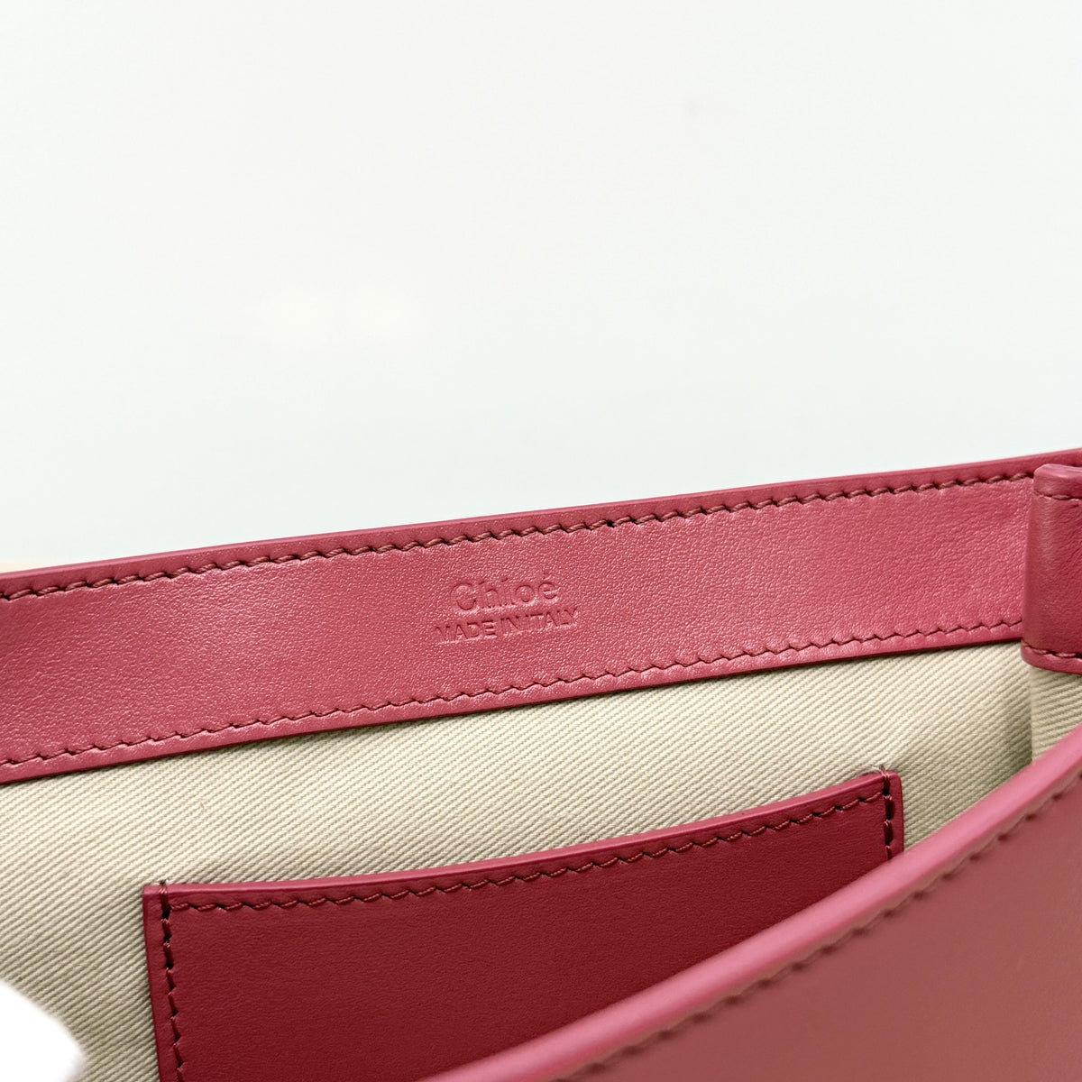 Pre-owned Chloé Leather / Suede Crossbody Bags C Mini Crossbody Bag in Red Leather and Suede