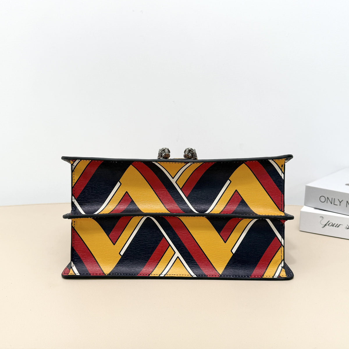 Dionysus Printed Leather Bamboo Handle Shoulder Bag