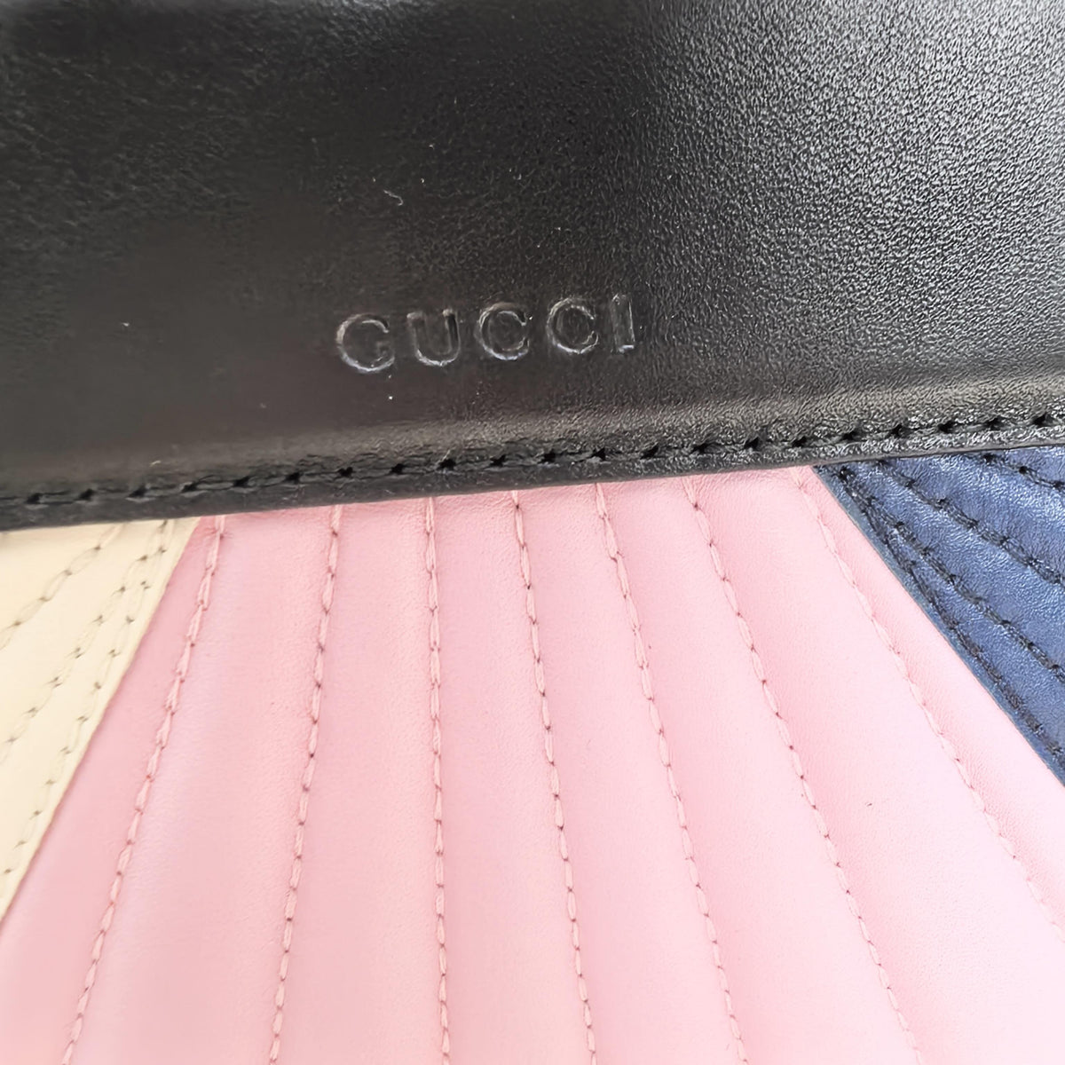 Gucci Queen Margaret Color Block Quilted Bamboo Top Handle Backpack