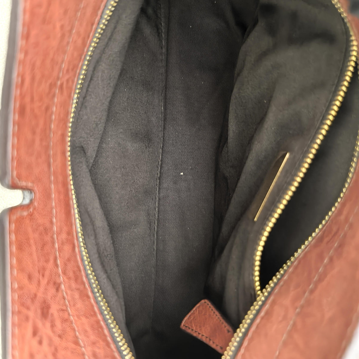 Miu Miu Vintage Dark Brown Distressed Leather Boston Handbag With Braided Strap
