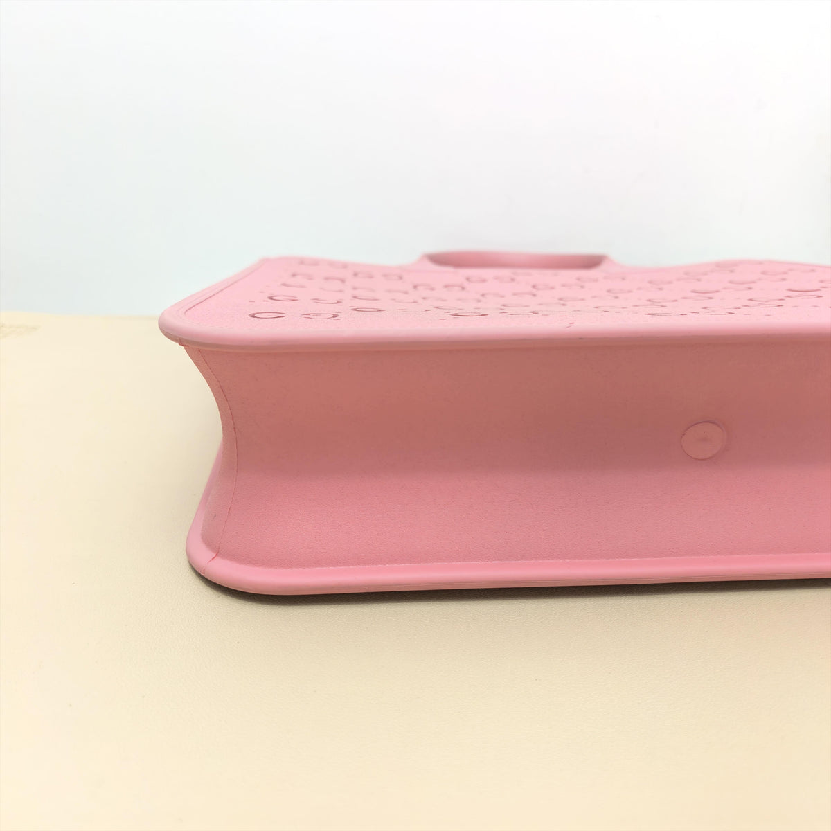 Pink Perforated Interlocking GG Tote Handbag