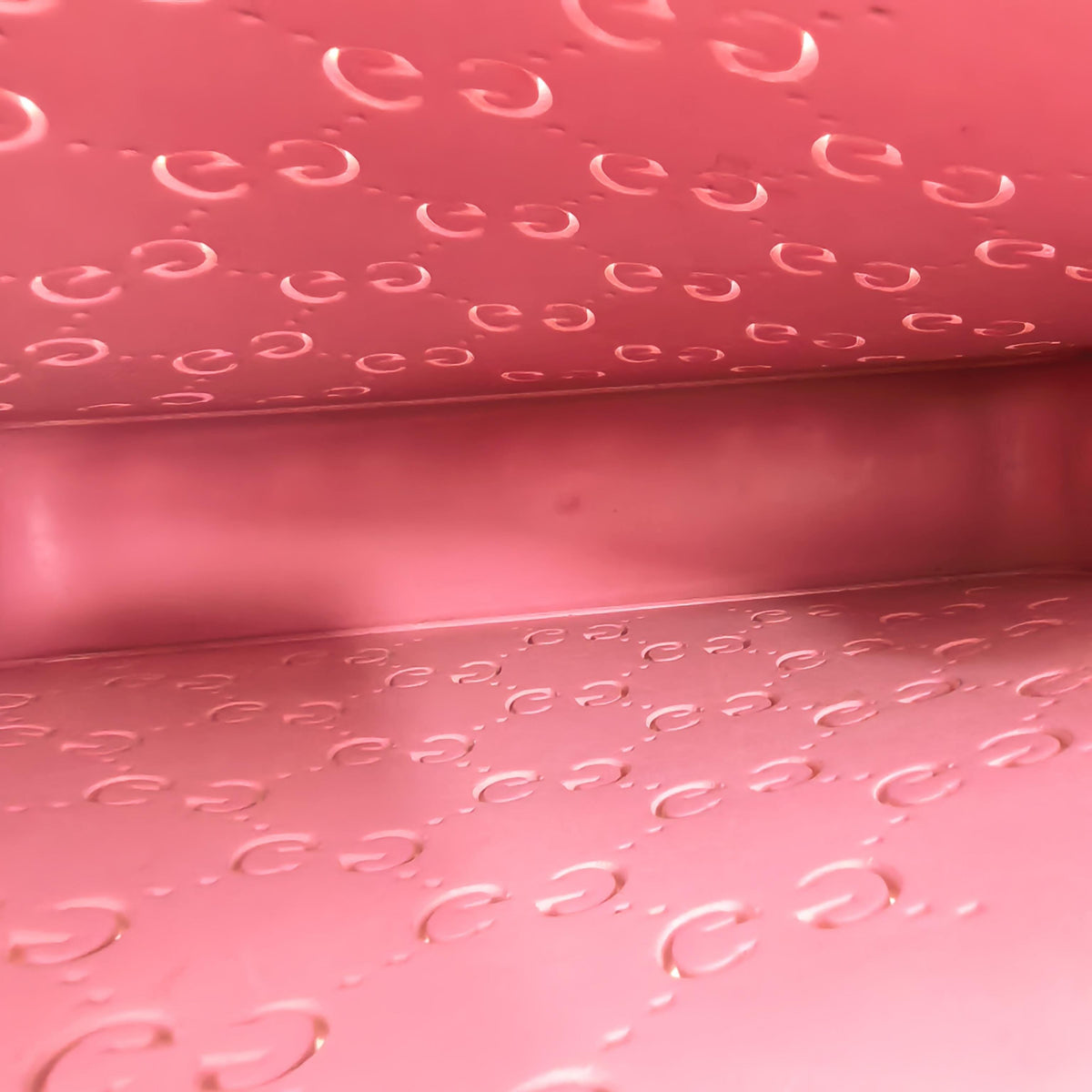Pink Perforated Interlocking GG Tote Handbag