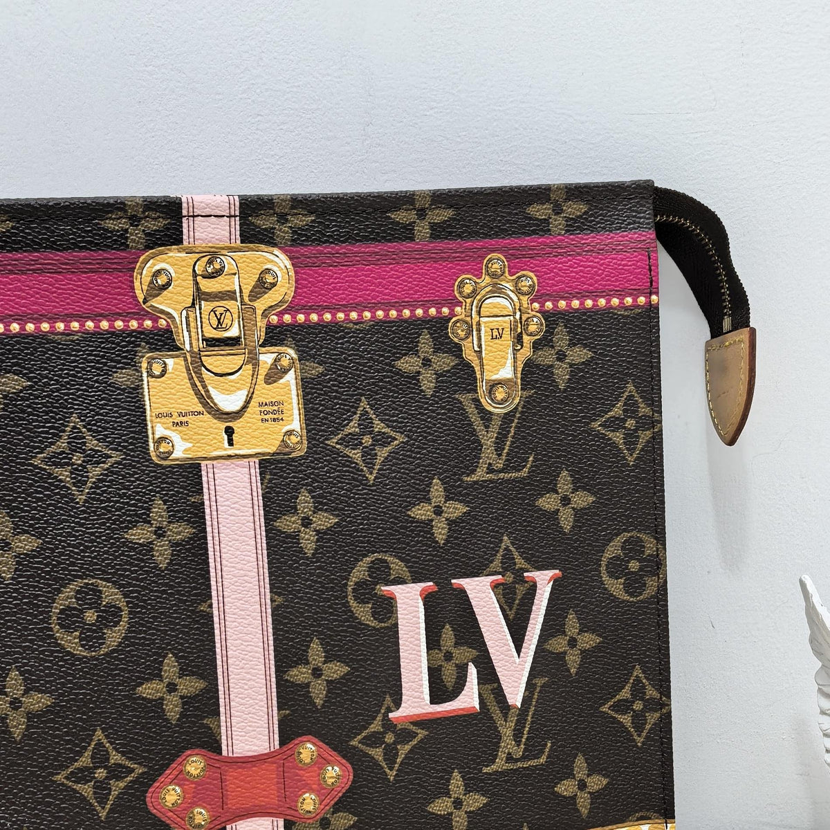Clutches & Wristlets Monogram Summer Limited Trunk Print Toiletry Pouch Clutch Bag