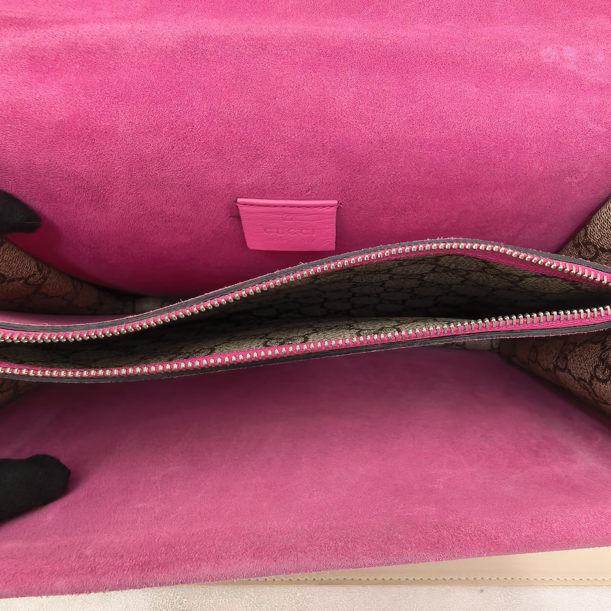 Dionysus Medium GG Canvas Pink Suede Star Heart Moon Crystal Patch Crossbody Bag