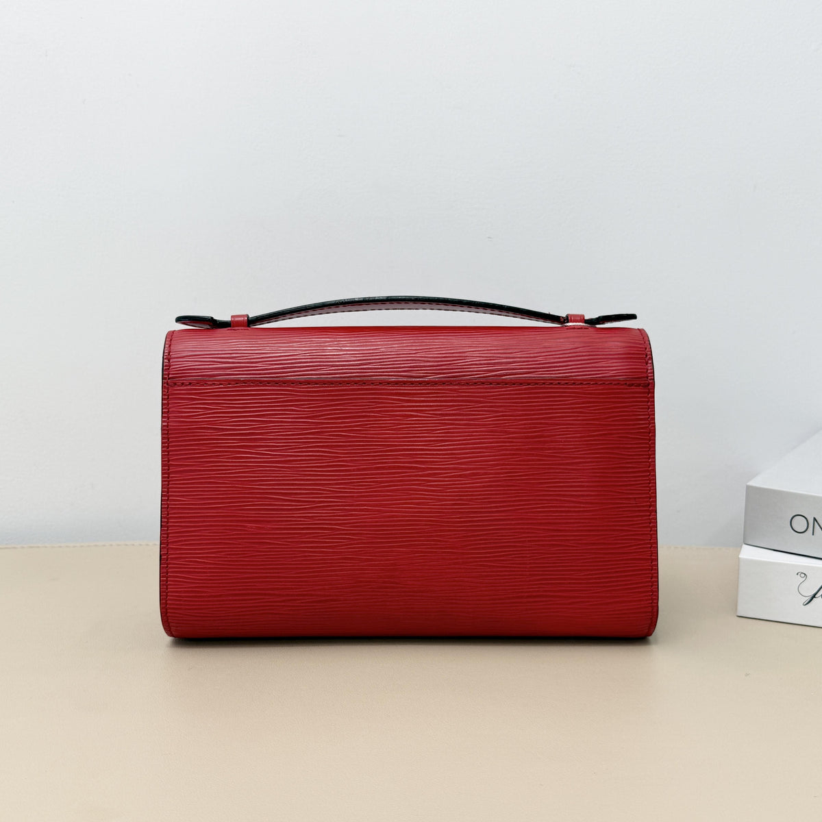 Louis Vuitton Clutches & Wristlets Bright Red Epi Embossed Chain Wallet Crossbody Bag