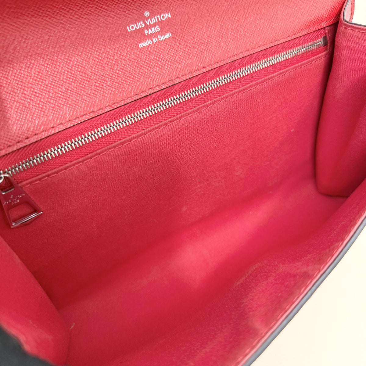 Louis Vuitton Clutches & Wristlets Bright Red Epi Embossed Chain Wallet Crossbody Bag