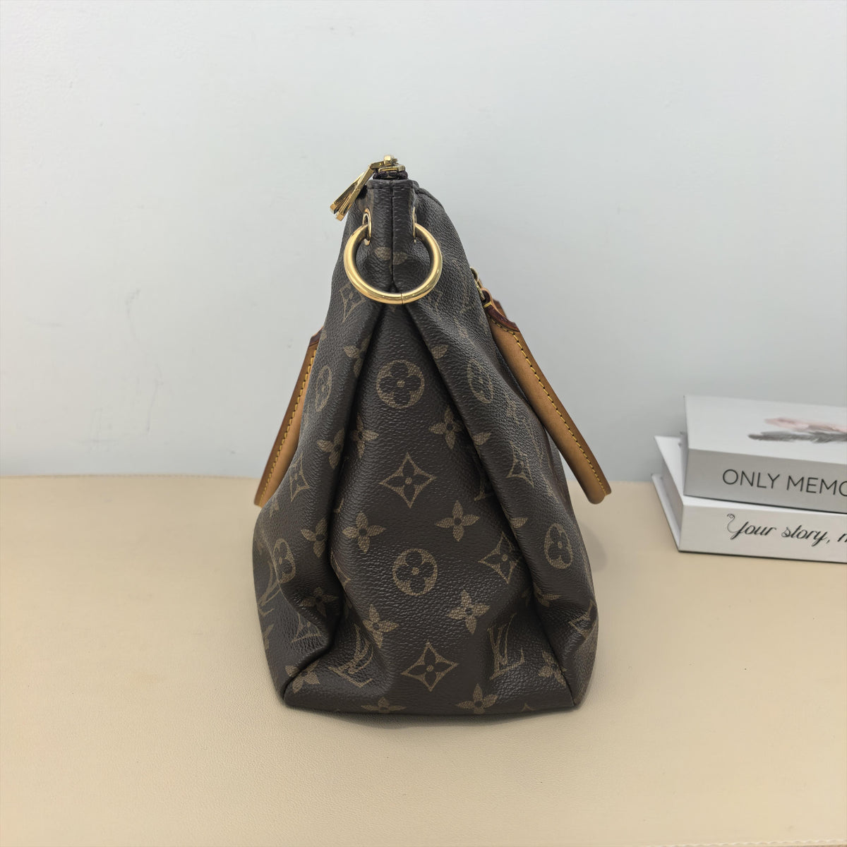 Pre-owned Louis Vuitton Coated Canvas Tote Bags Pallas MM Monogram Hand & Crossbody Tote Bag