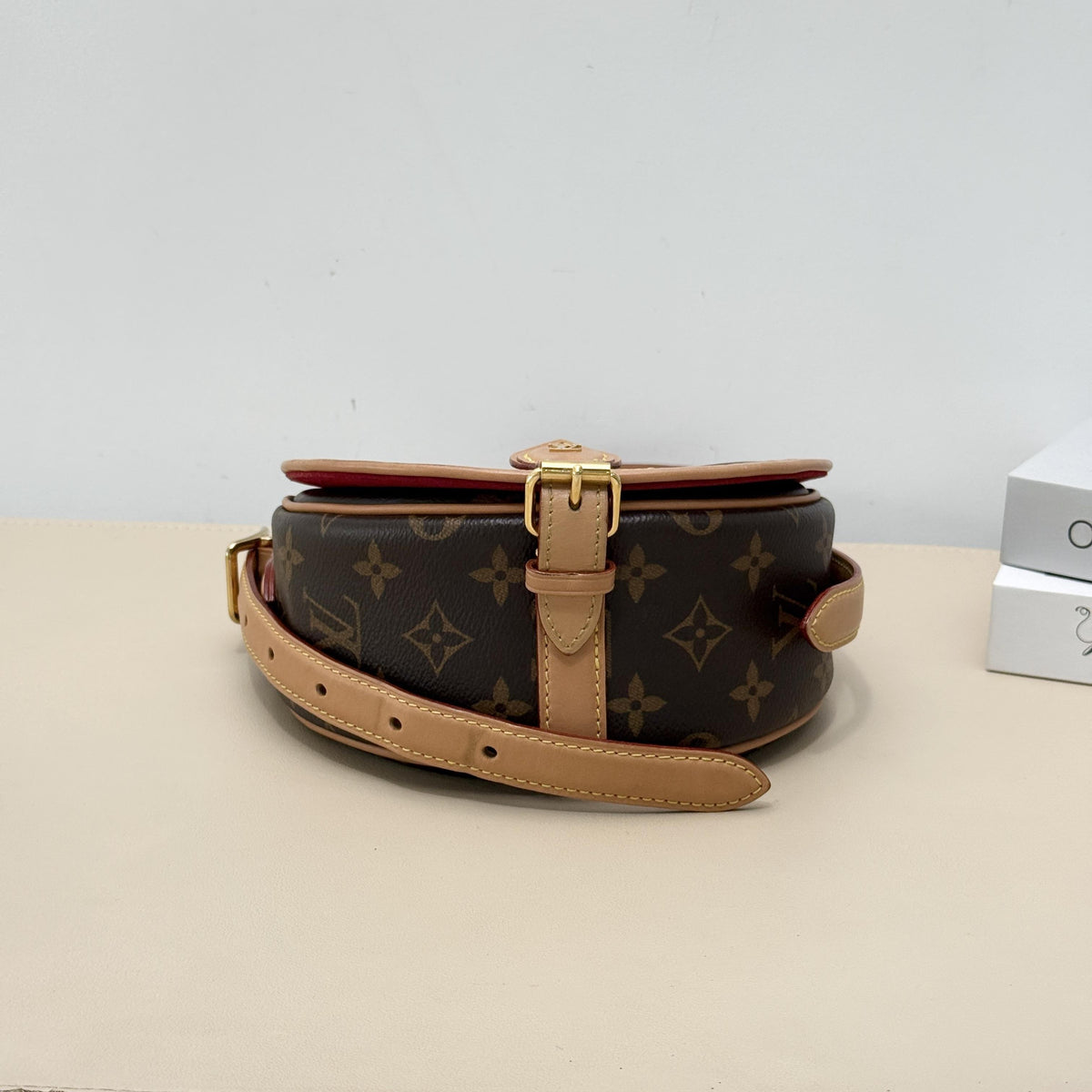 Vintage Monogram Saddle Flap Crossbody Bag