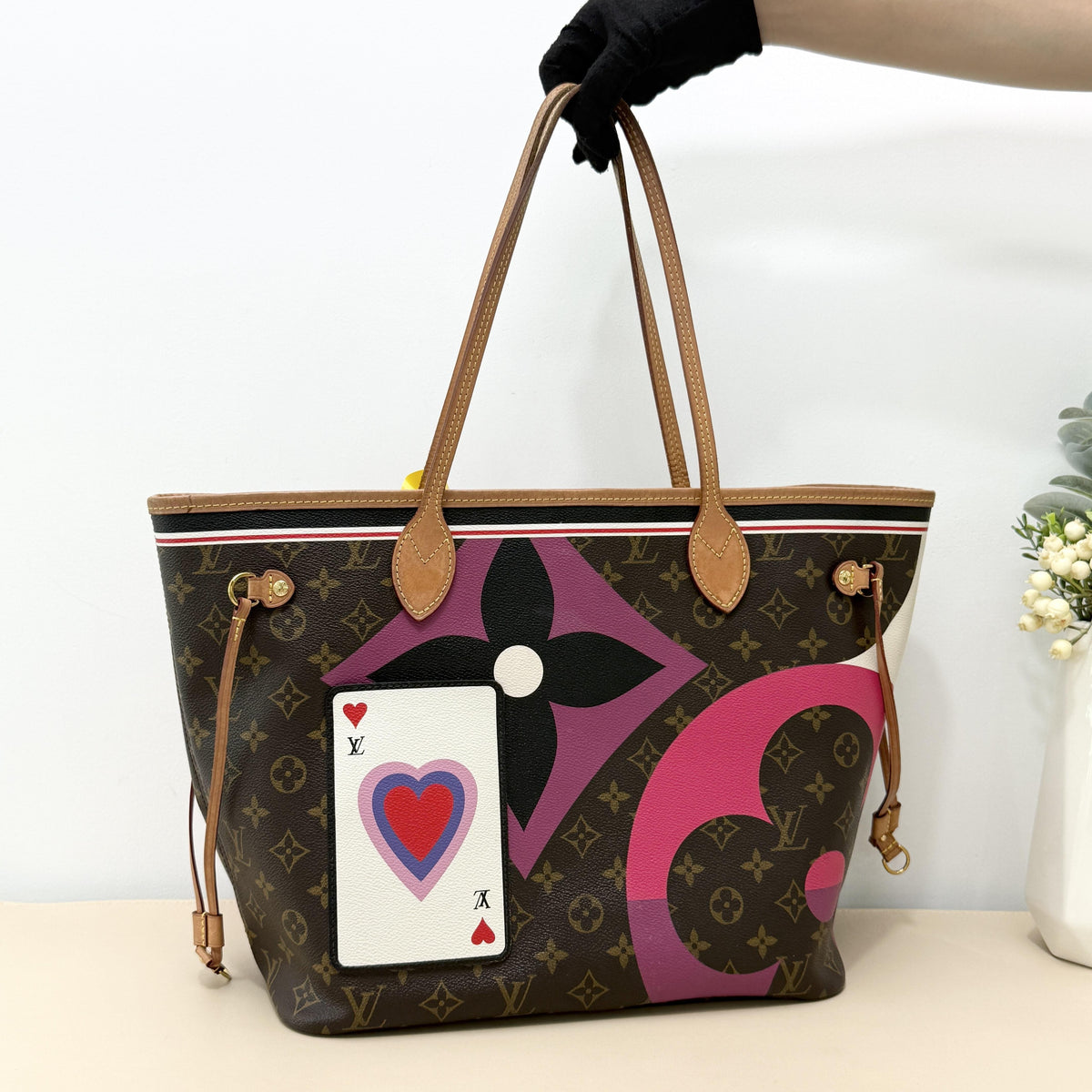 Pre-owned Louis Vuitton Coated Canvas tote bags Neverfull MM Game On Monogram Tote Bag