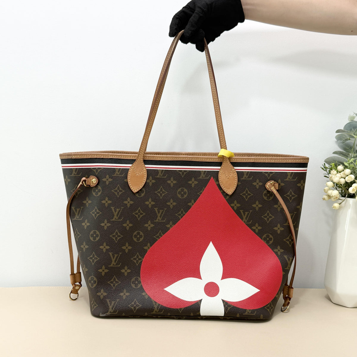 Pre-owned Louis Vuitton Coated Canvas tote bags Neverfull MM Game On Monogram Tote Bag