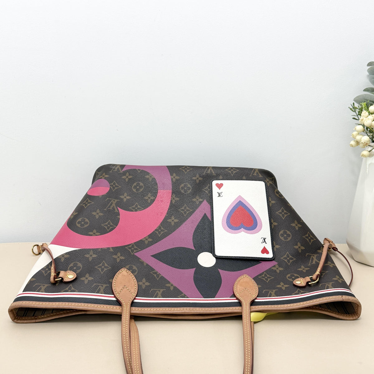 Pre-owned Louis Vuitton Coated Canvas tote bags Neverfull MM Game On Monogram Tote Bag