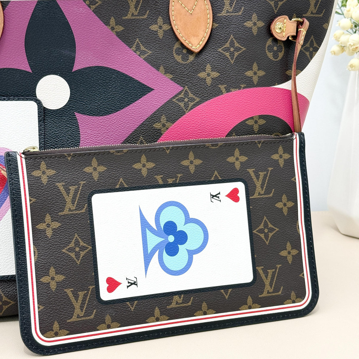 Pre-owned Louis Vuitton Coated Canvas tote bags Neverfull MM Game On Monogram Tote Bag