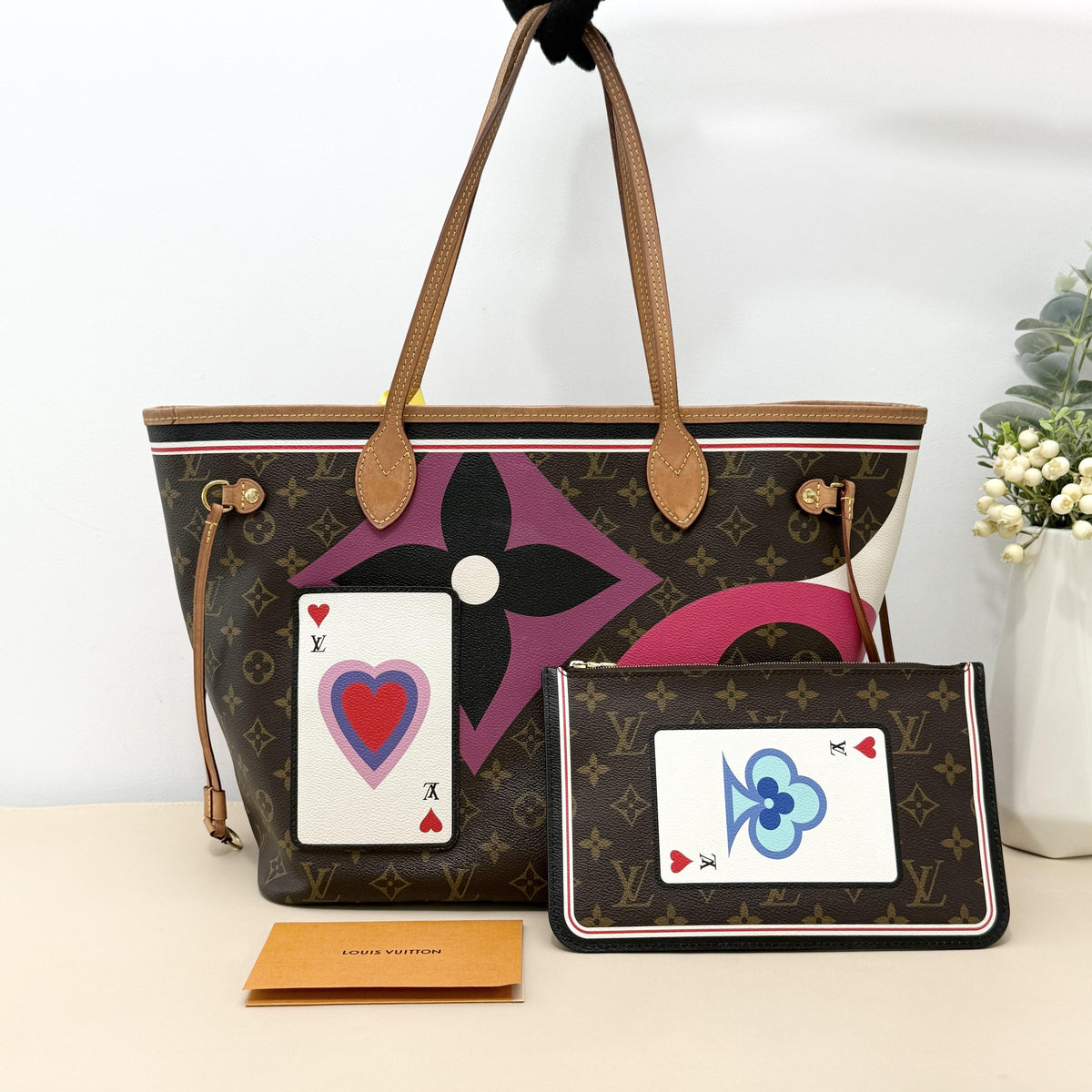 Pre-owned Louis Vuitton Coated Canvas tote bags Neverfull MM Game On Monogram Tote Bag