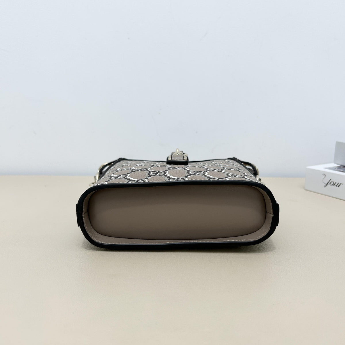 Gucci GG Embossed Leather Mini Vertical Bucket Crossbody Bag