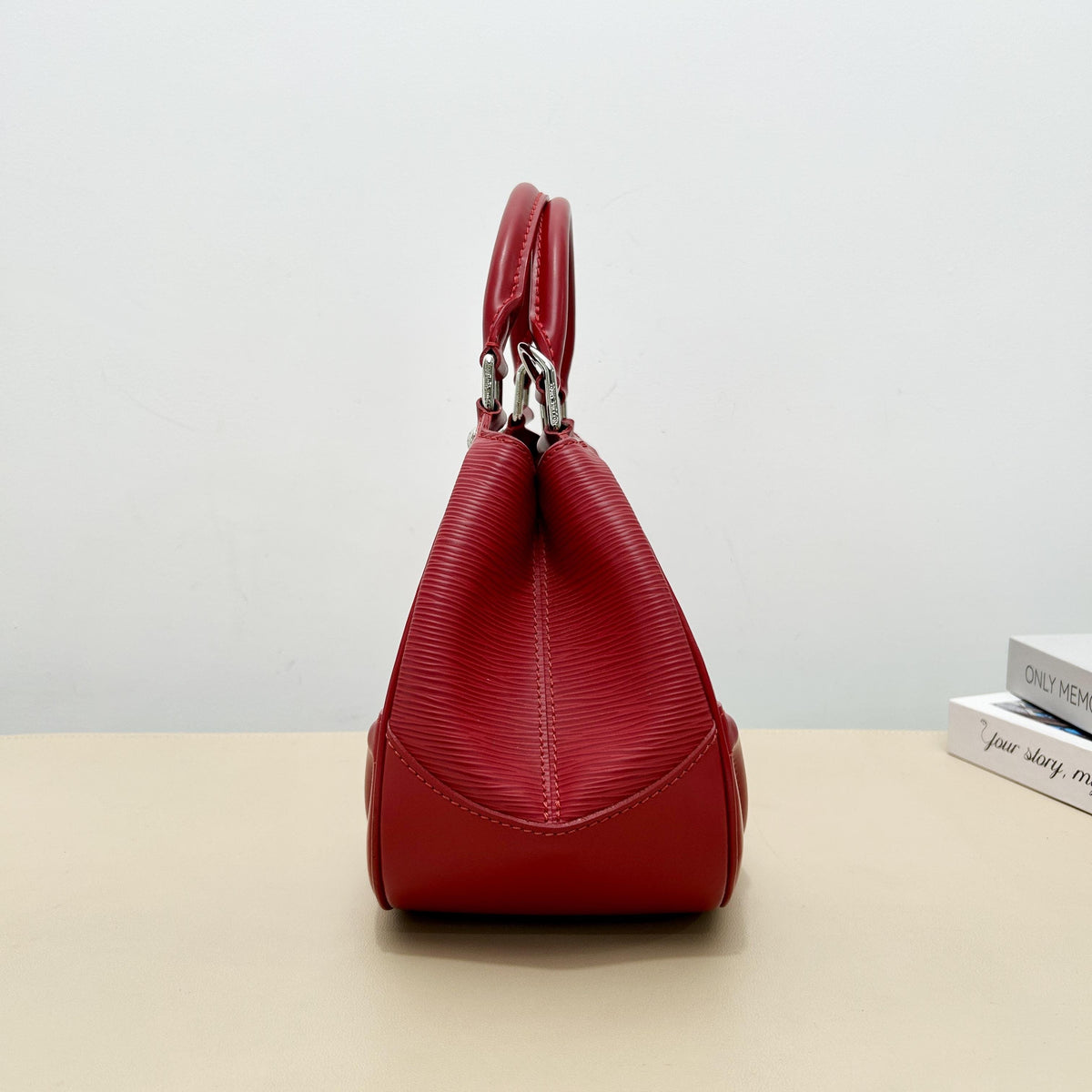 Louis Vuitton Red Crescent Handbag