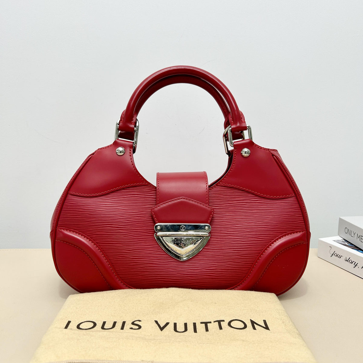 Louis Vuitton Red Crescent Handbag