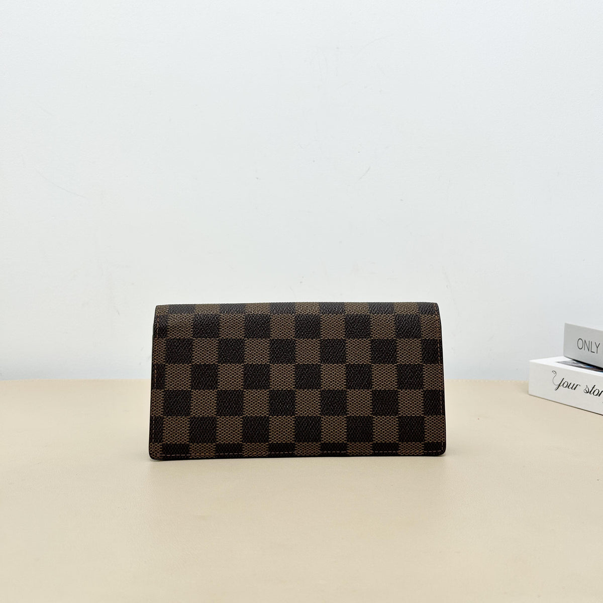 Long Bifold Wallet Damier Ebene Canvas