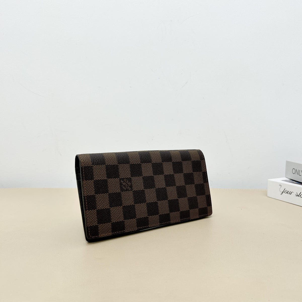Long Bifold Wallet Damier Ebene Canvas