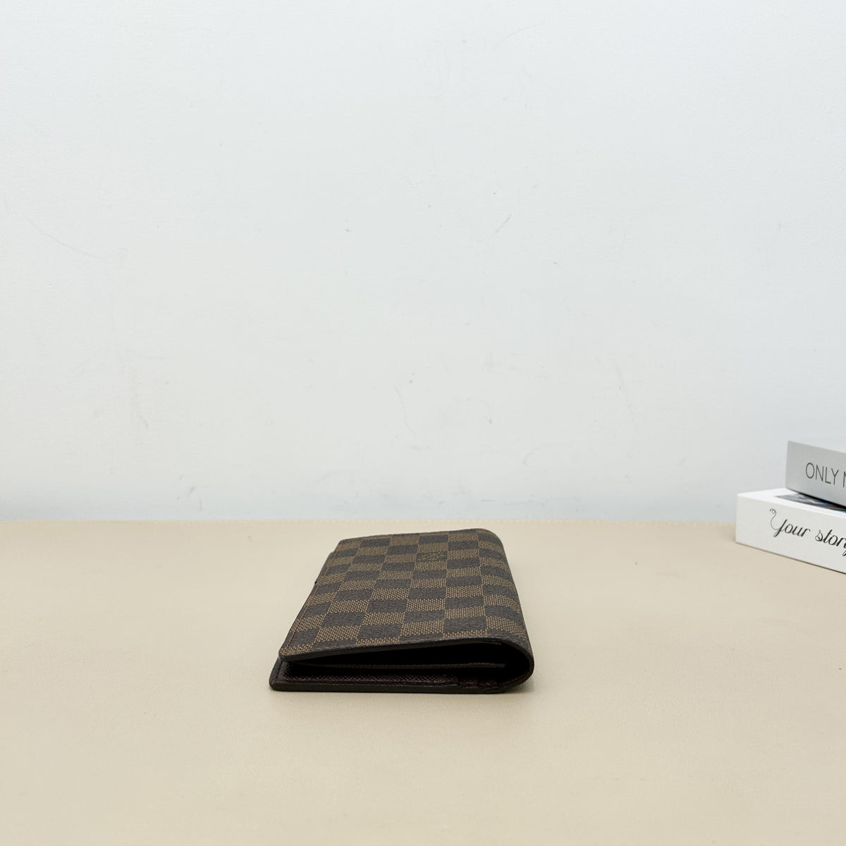 Long Bifold Wallet Damier Ebene Canvas