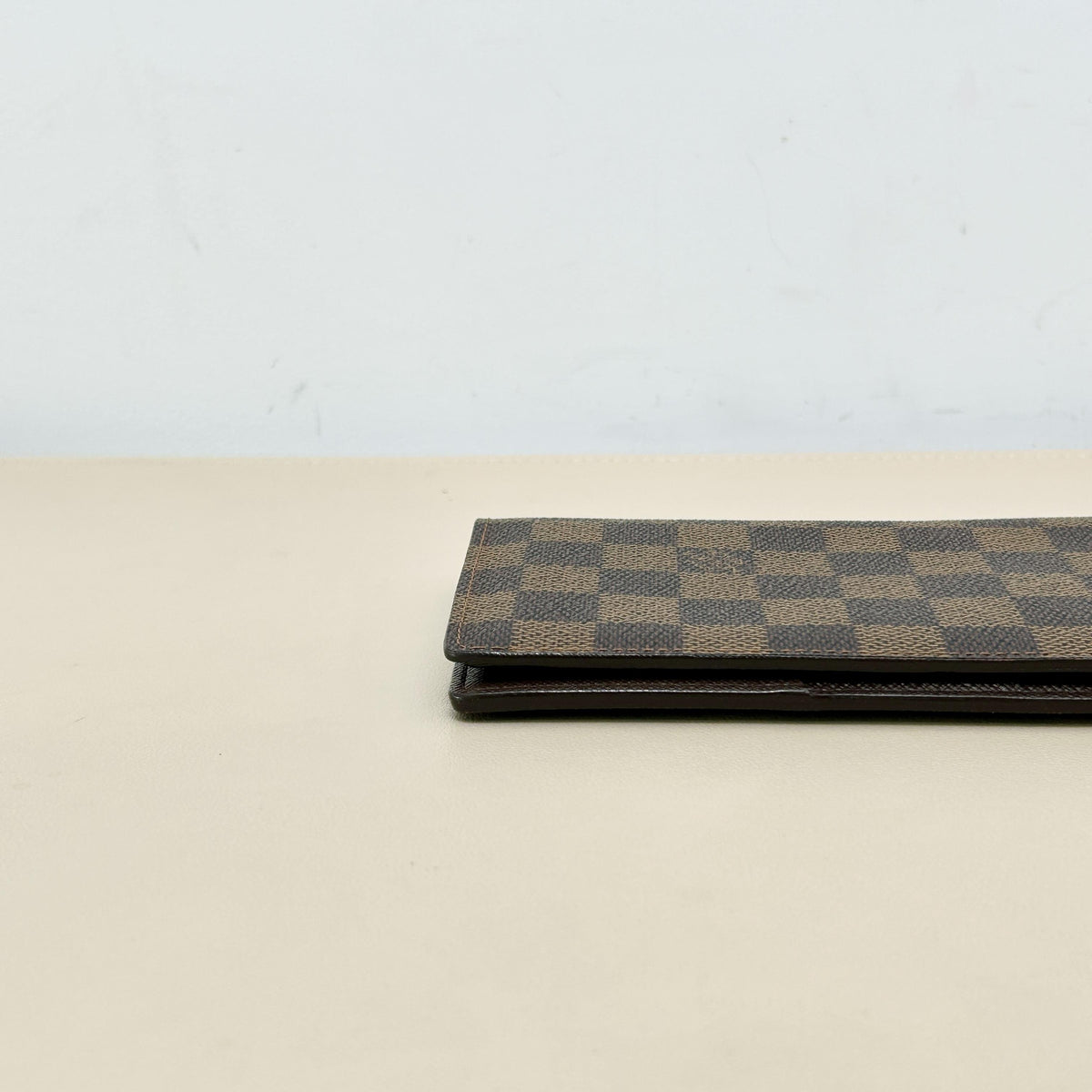 Long Bifold Wallet Damier Ebene Canvas