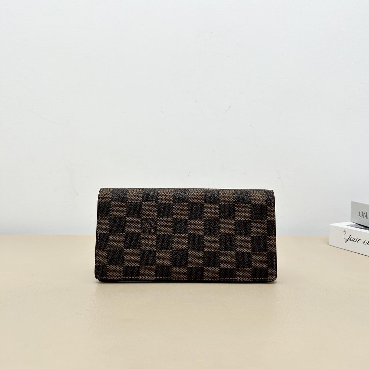 Long Bifold Wallet Damier Ebene Canvas