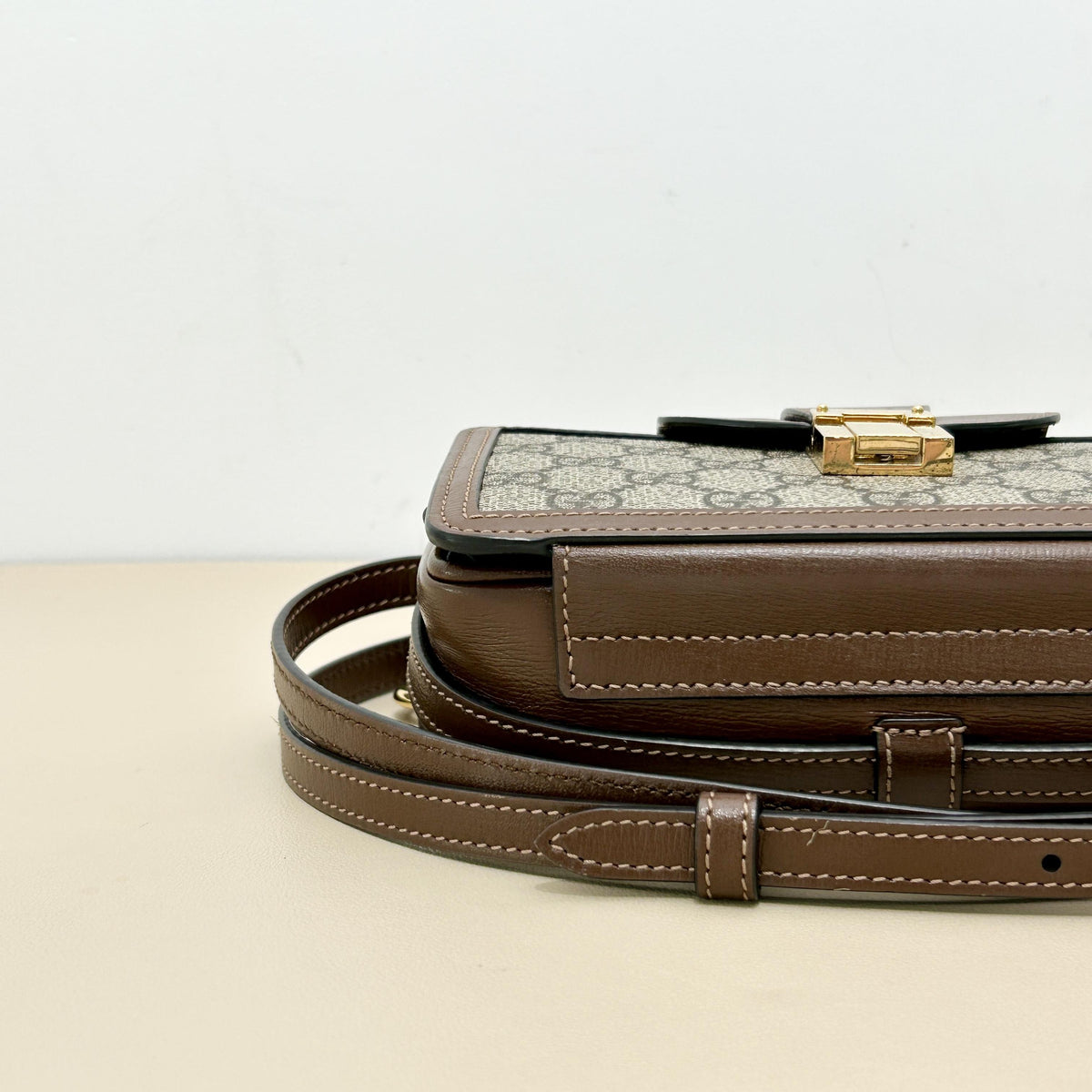 Gucci GG Supreme Box Crossbody Bag - Brown Classic GG Canvas