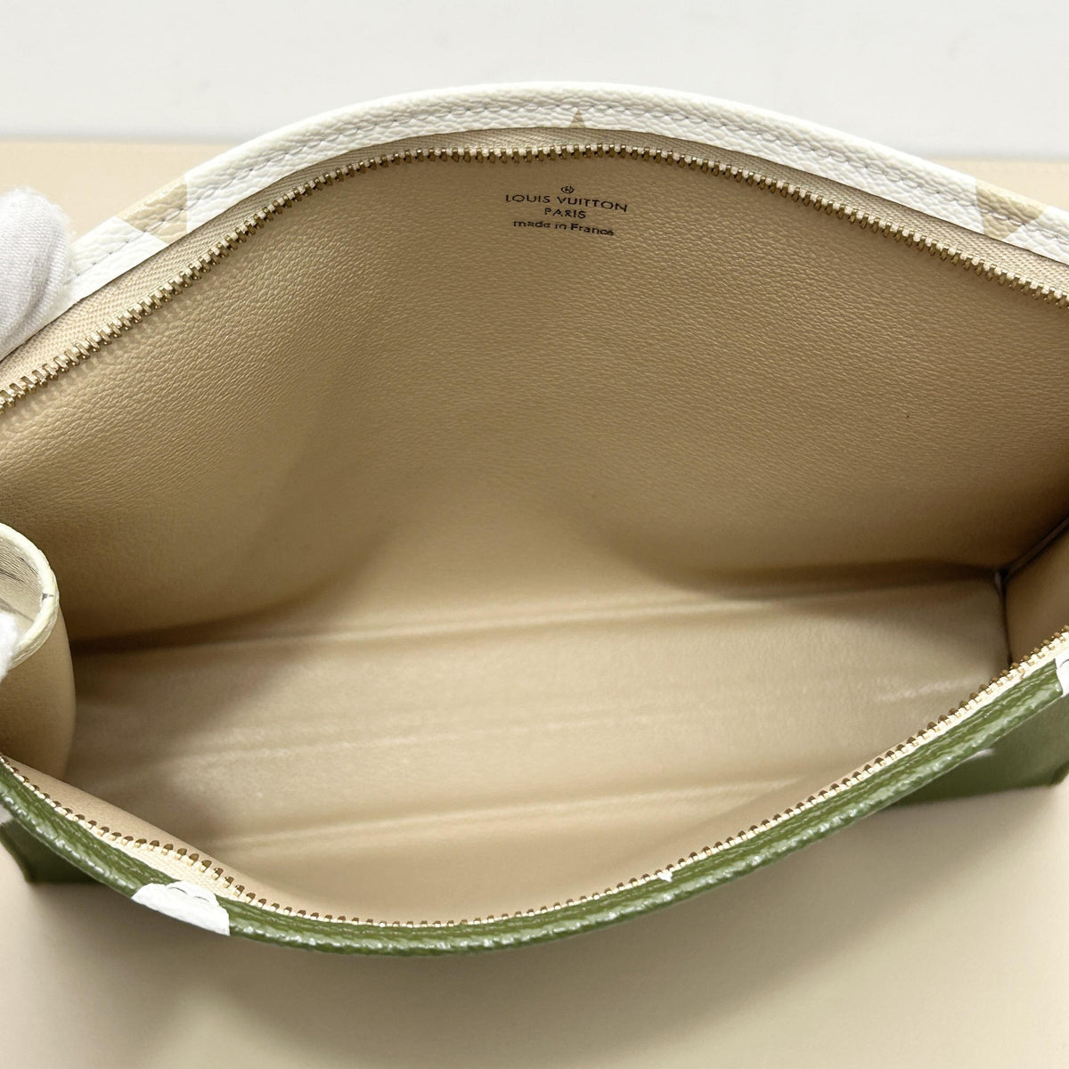 Monogram Giant White Green Toiletry Pouch