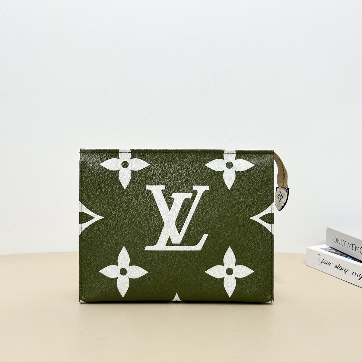 Monogram Giant White Green Toiletry Pouch