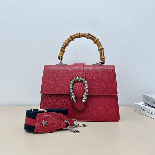 Dionysus Bamboo Top‑Handle Flap Bag