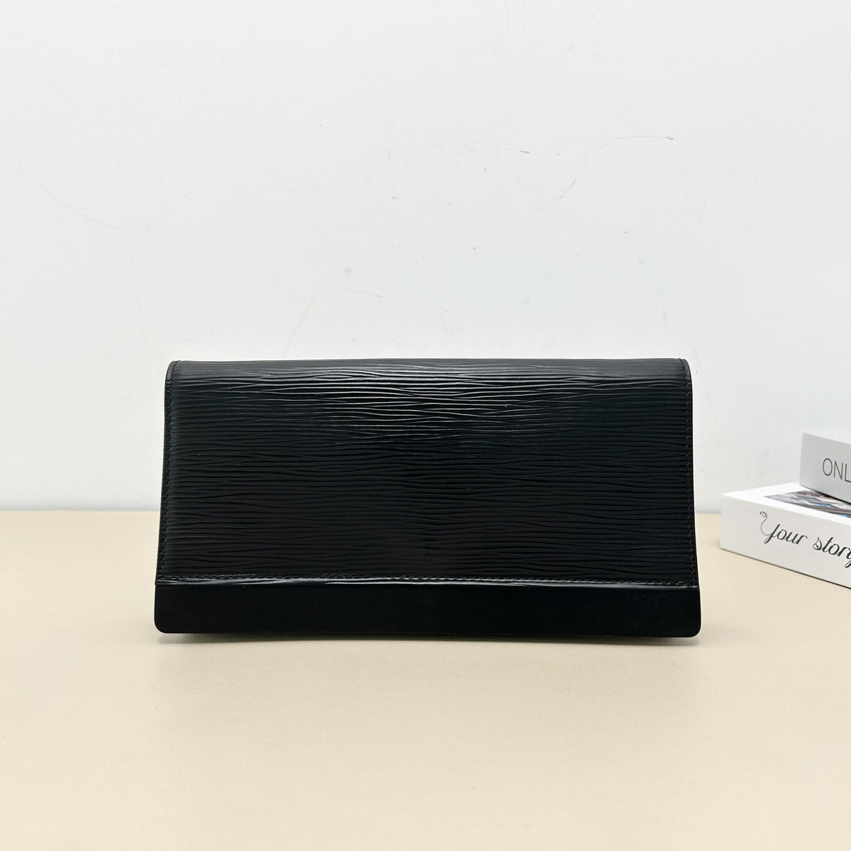 Louis Vuitton Black Epi Leather Long Flap Wallet