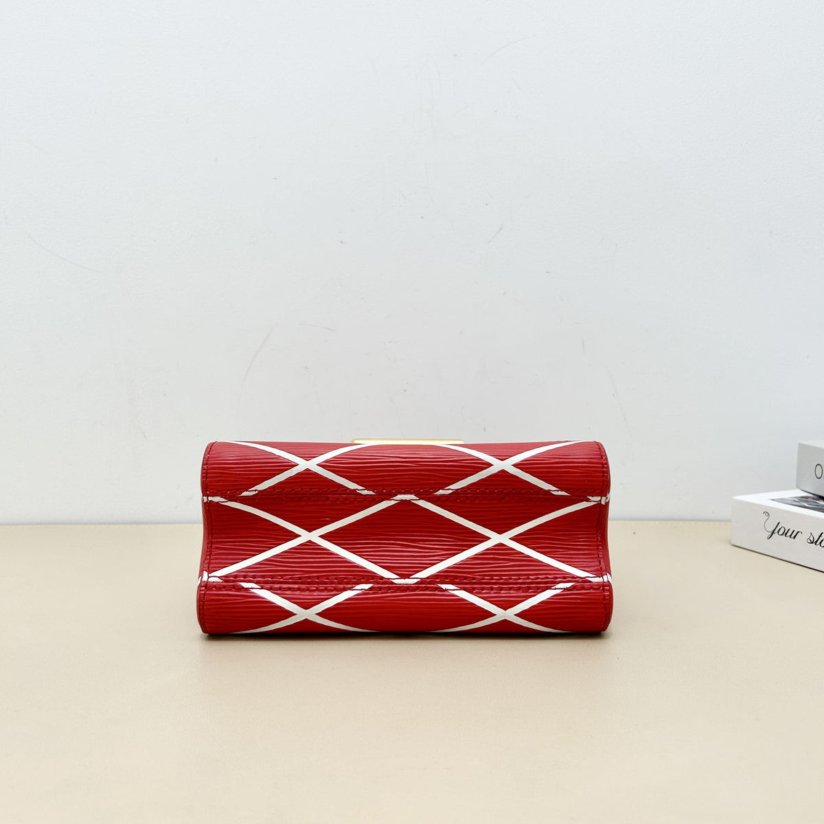 Twist Malletage Red Chain Shoulder Bag