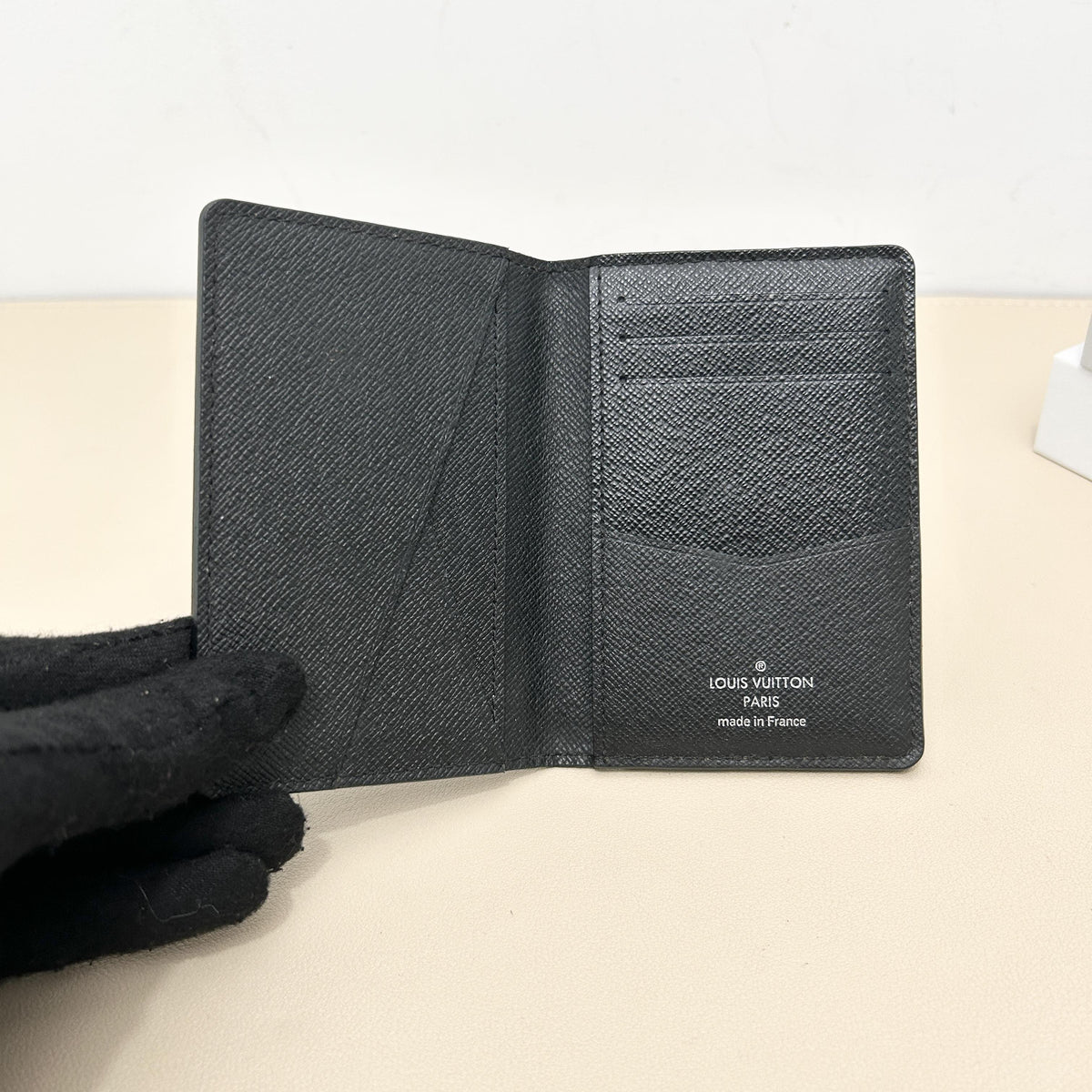 Louis Vuitton Black Taiga Passport Cover