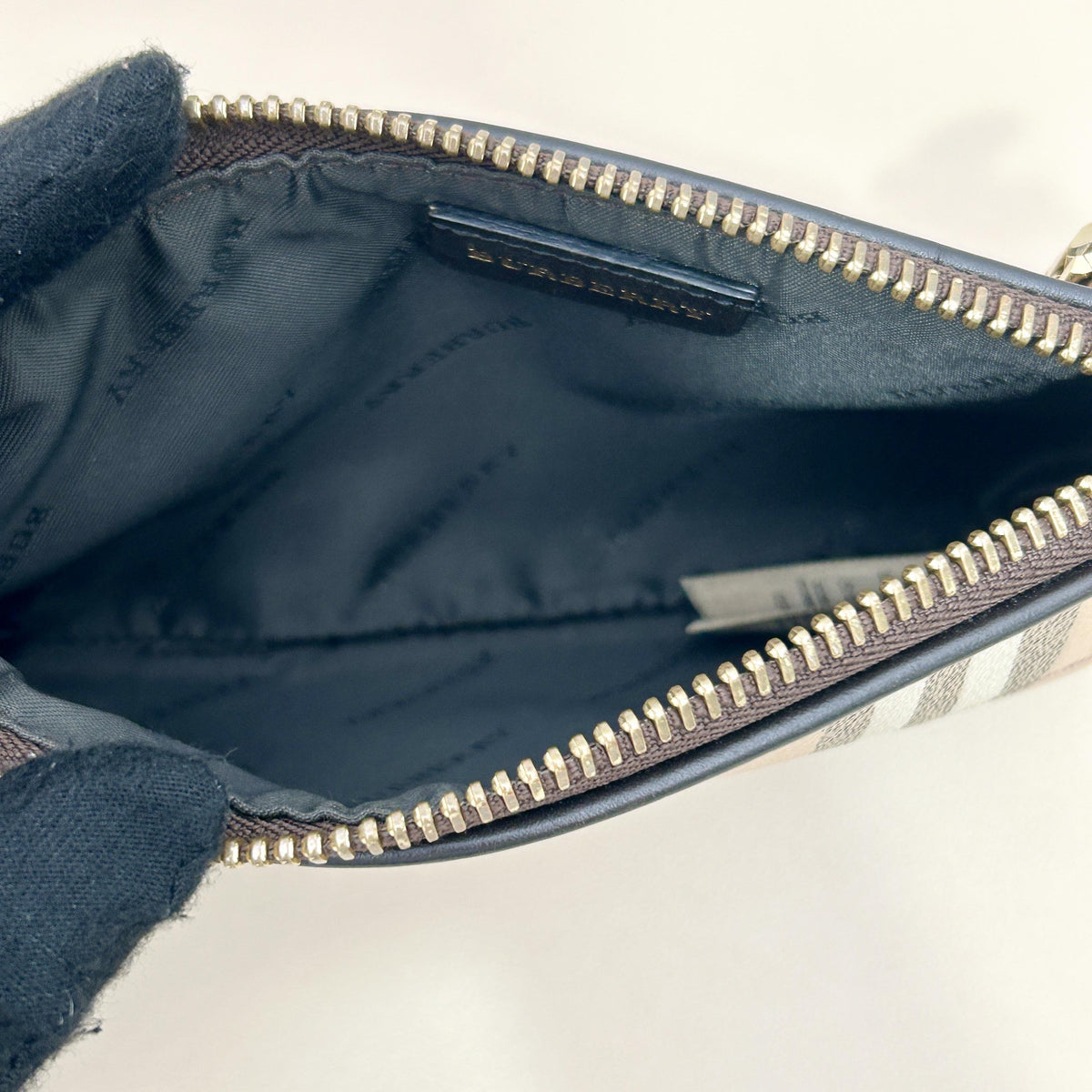 Pre-Owned Burberry Vintage Check Coated Canvas Chain Shoulder Bag