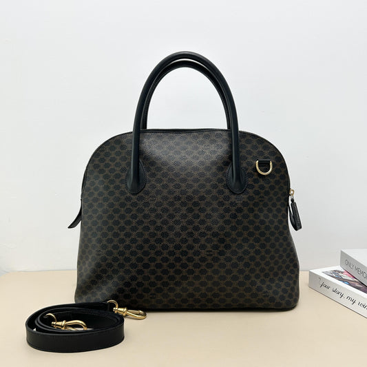 Pre-Owned Celine Vintage Macadam Dome Tote Handbag