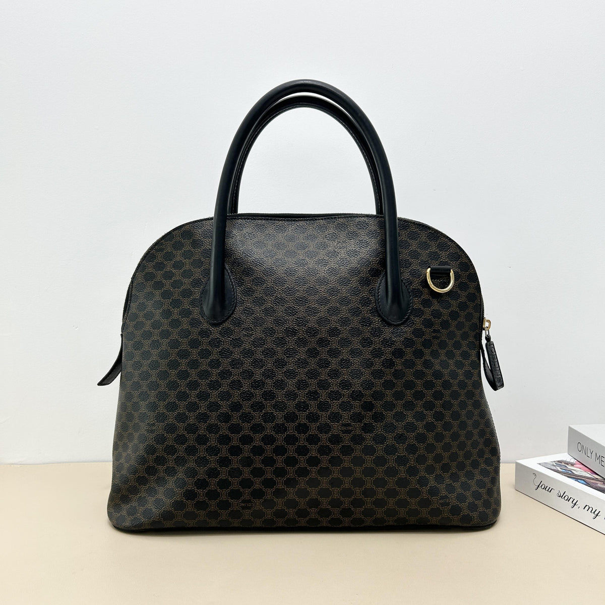 Pre-Owned Celine Vintage Macadam Dome Tote Handbag