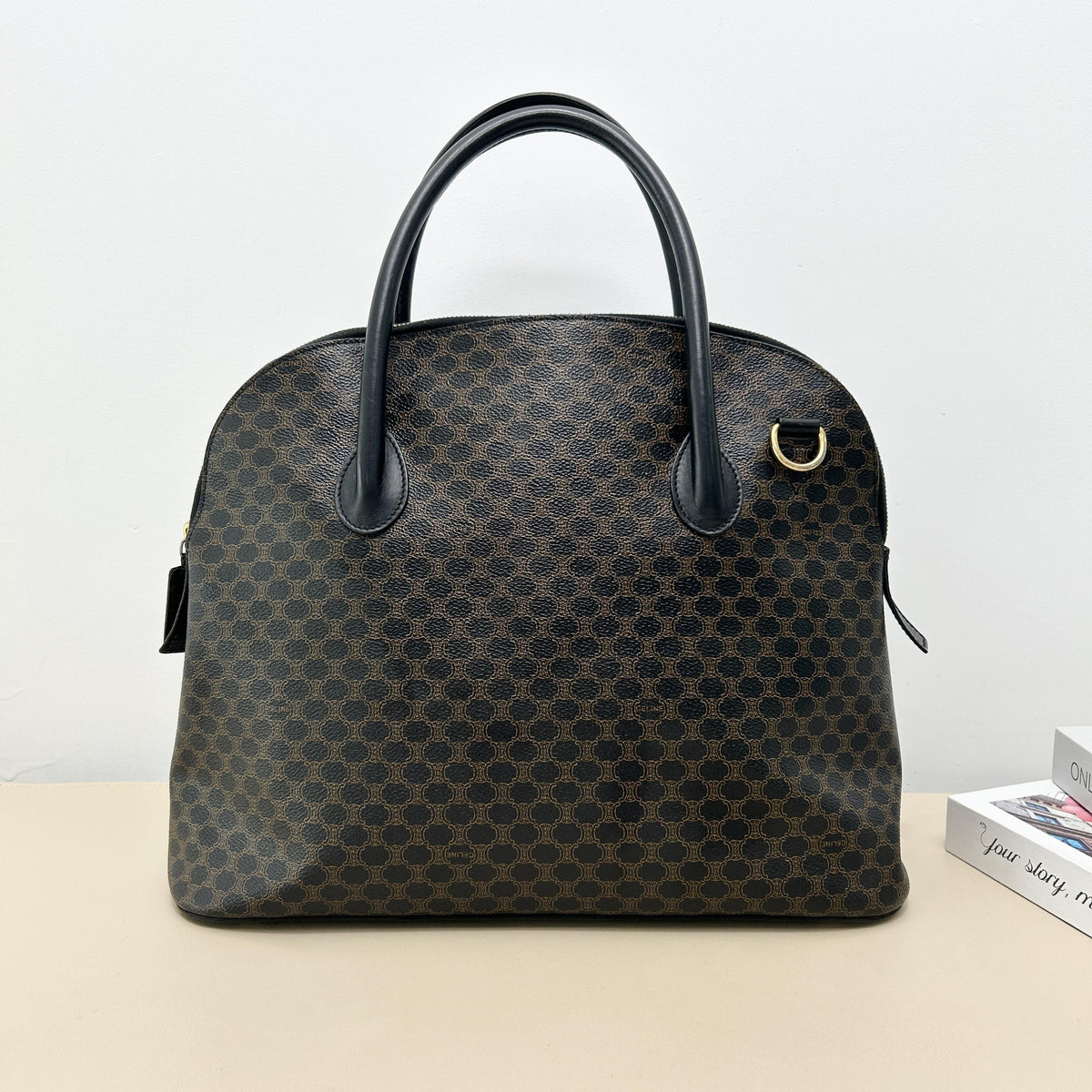 Pre-Owned Celine Vintage Macadam Dome Tote Handbag