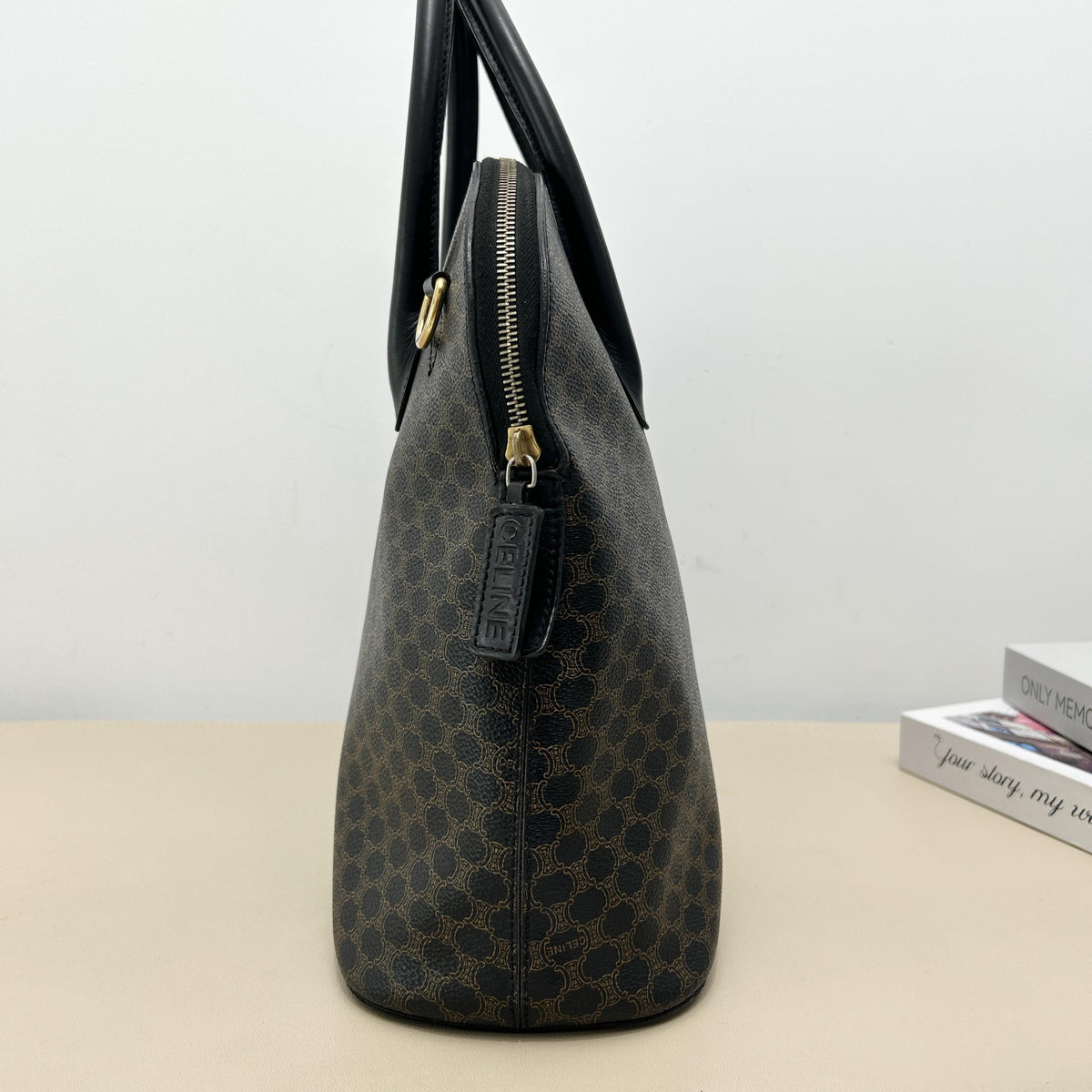 Pre-Owned Celine Vintage Macadam Dome Tote Handbag