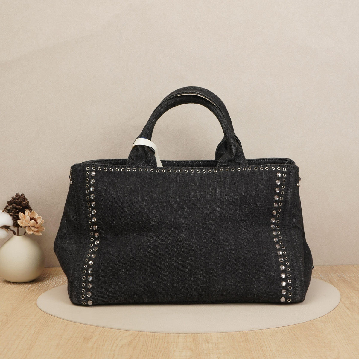 Pre-owned PRADA Denim Tote Bags 13.78" Tote Bag DS038176 Vluxury