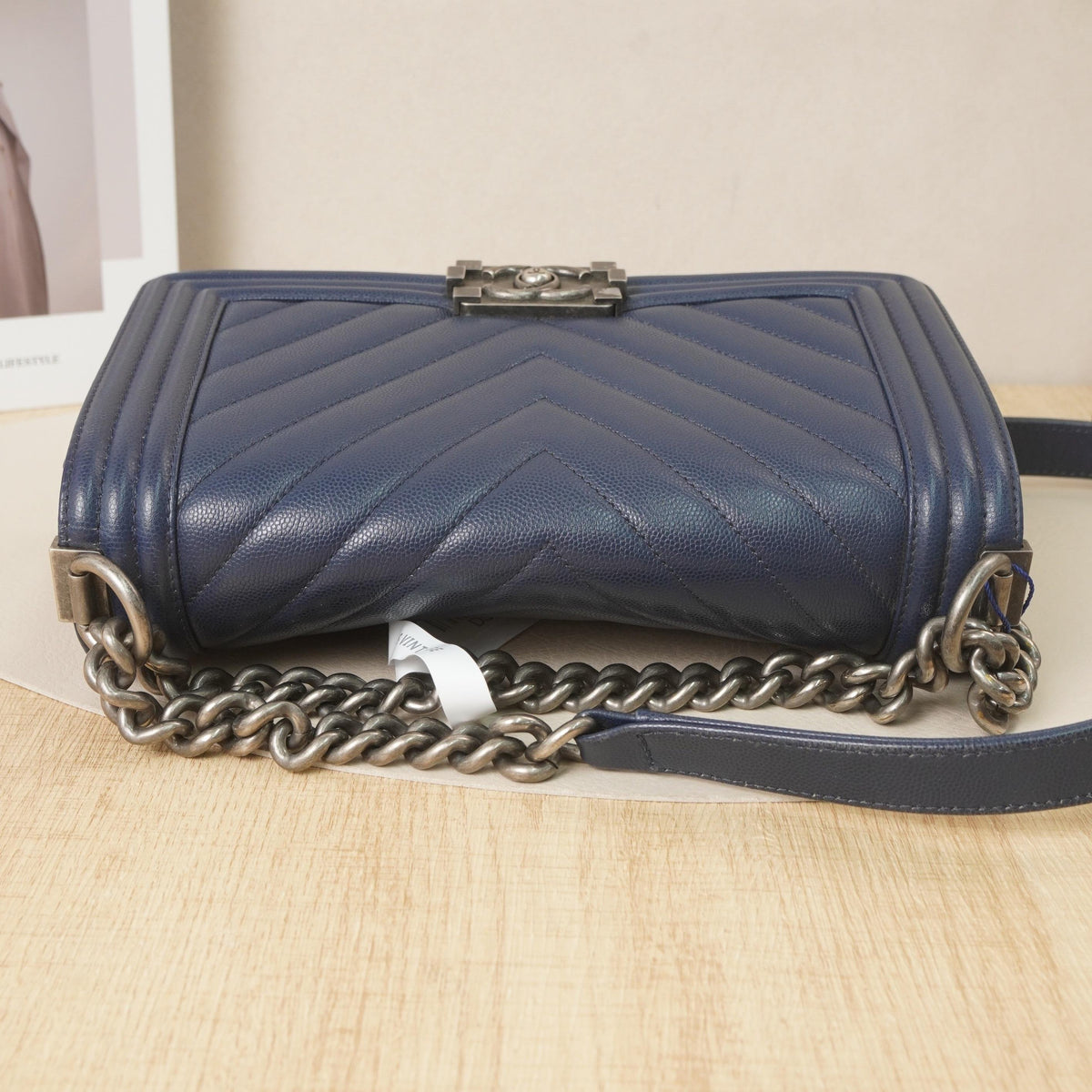 Le Boy Medium Chevron Flap